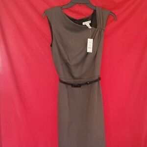 White House Black Market Charcoal Midi Dress